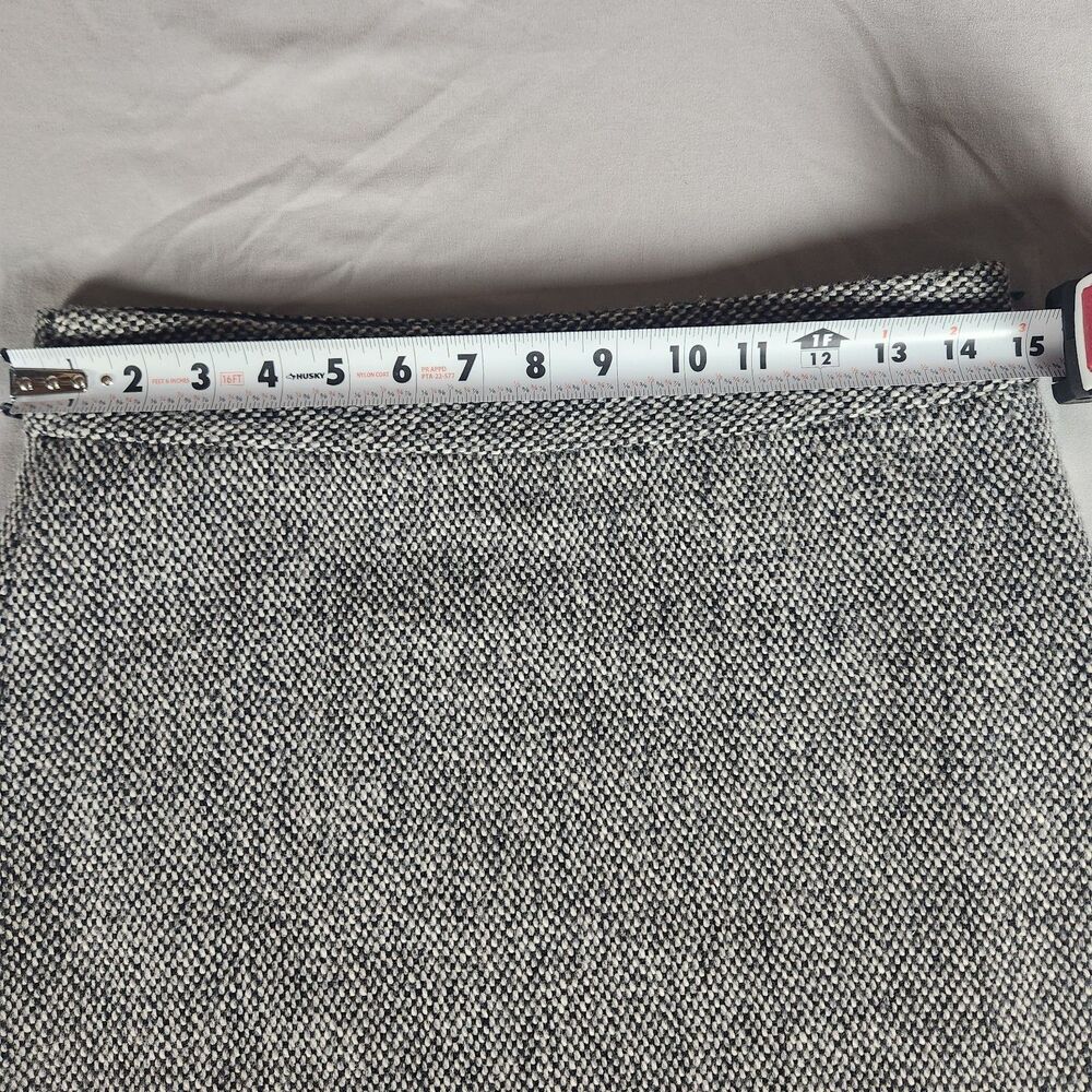 DKNY Wool Blend Tweed Mini Skirt Black White Lined Side Zip Women’s Small - Picture 8 of 9